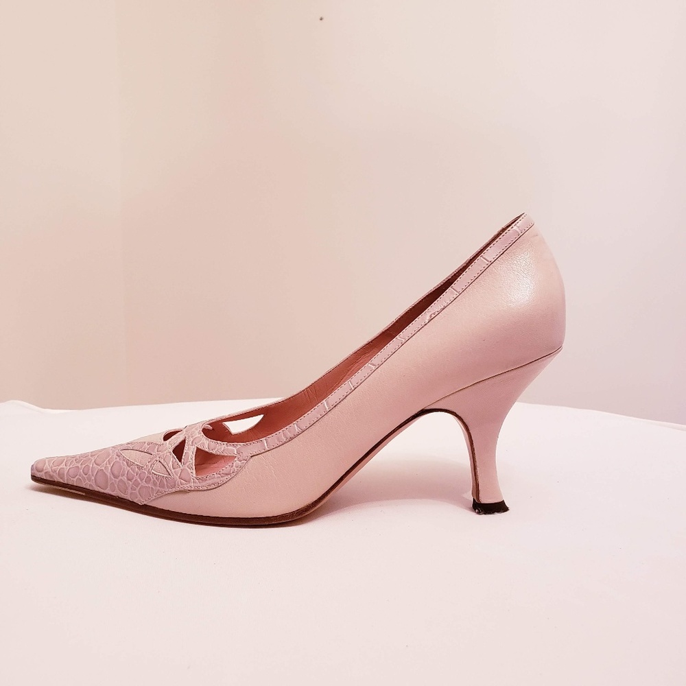 MaxMara Creme Leather Heels Size 40 EU